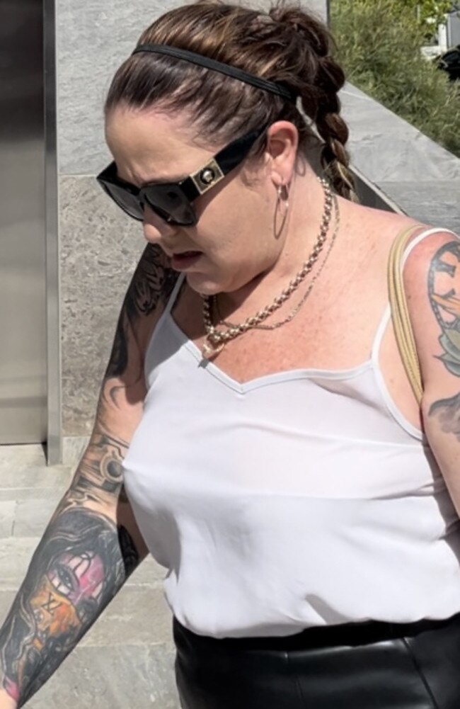 Danielle Louise O'Brien entering Beenleigh Magistrates Court for drug offending