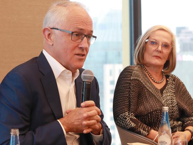 Malcolm Turnbull with wife Lucy. Picture: John Feder