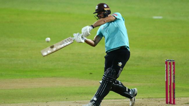 Will Jacks of Surrey bats during the T20 Vitality Blast Final between Surrey and Nottinghamshire at Edgbaston on October 04, 2020 in Birmingham, England. (Photo by Jordan Mansfield/Getty Images for Surrey CCC)