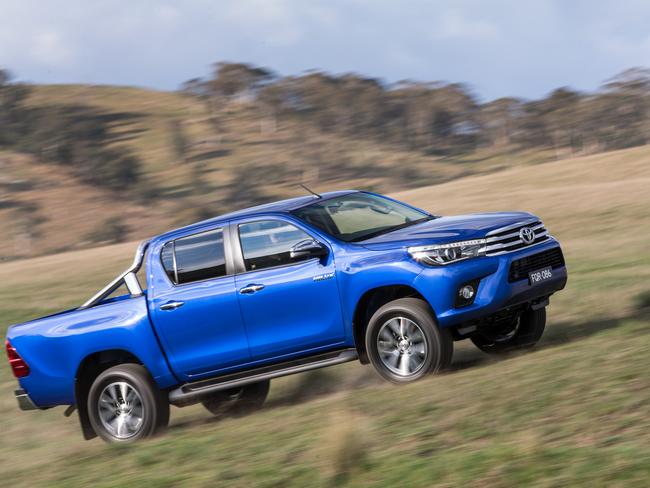 Going uphill ... The payload has also increased to a maximum of 1240kg on certain models of the new Toyota HiLux. Picture: Supplied.