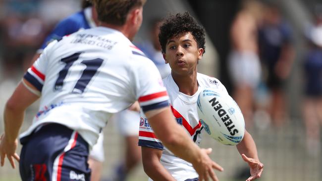 Isaac Fotu-Moala had a hand in everything for the Roosters. Picture: Sue Graham