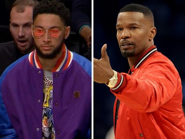 Ben Simmons and Jamie Foxx. Photo: Kayo, ESPN, Getty.