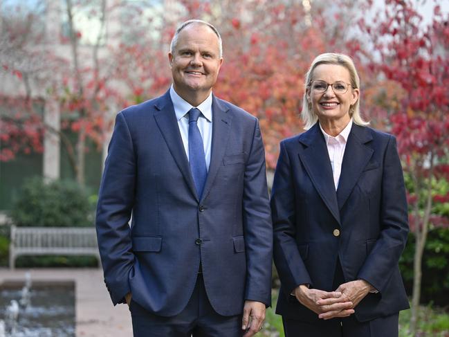 CANBERRA, AUSTRALIA  - NewsWire Photos - MAY 13, 2025: Opposition Leader Sussan Ley and Deputy Ted O'Brien at Parliament House in Canberra. Picture: NewsWire / Martin Ollman