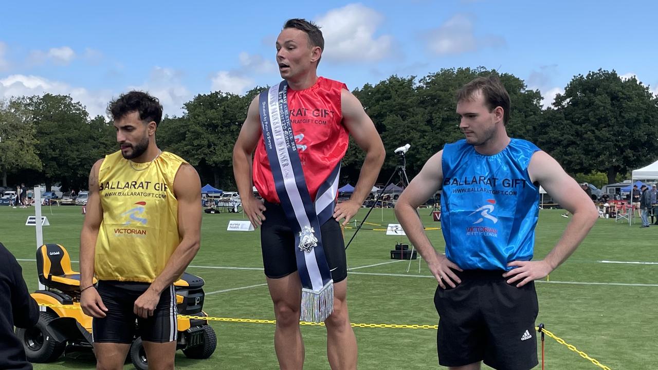 Maki Loukeris, Jack Hale Aaron Peter-Burge on the podium. Picture: Shane Jones.