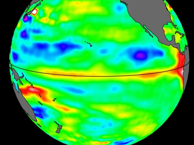 Australia's bushfires may have contributed to the rare triple El Nina. Picture: NASA/JPL