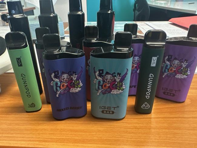 Vapes confiscated by Queensland principals.