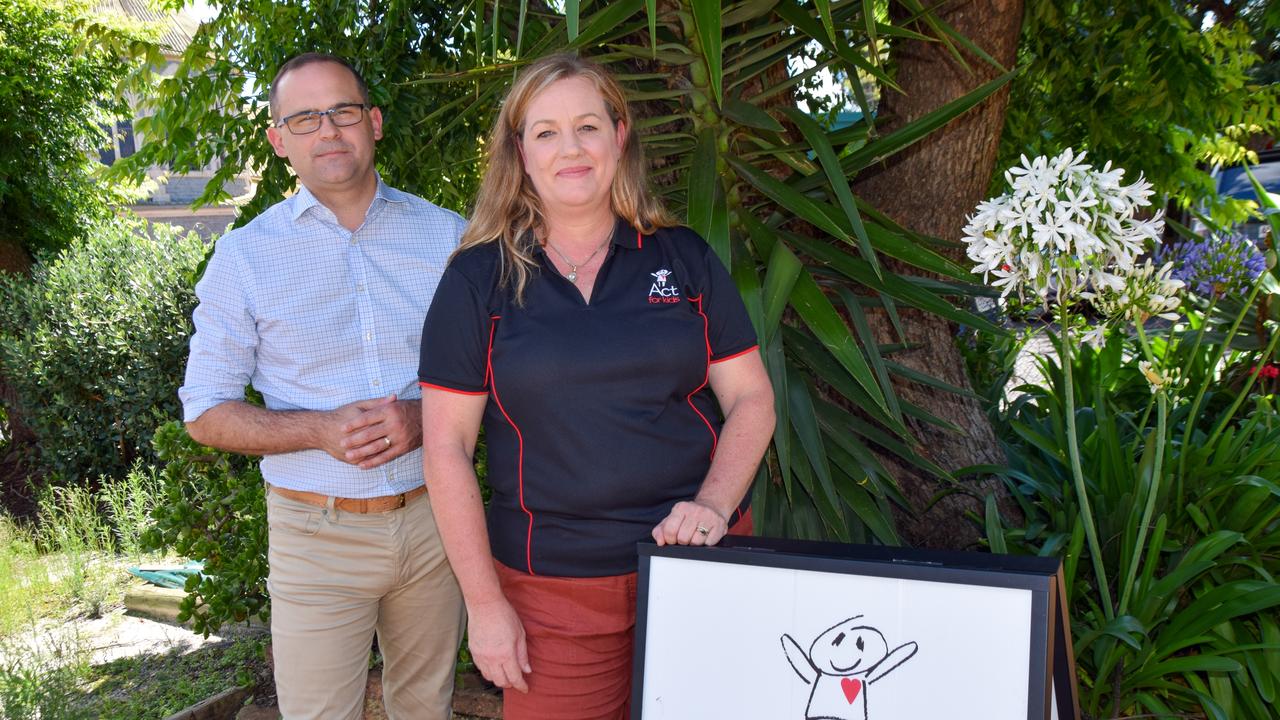 Toowoomba South MP David Janetzki and Act for Kids central and western regional director Heidi Fowler with the increase in Darling Downs children living away from home.