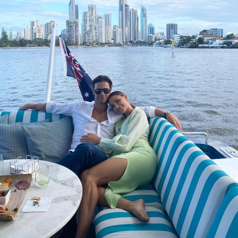 Rachael Finch and husband Mike Miziner holidaying on the Gold Coast. Picture: Instagram