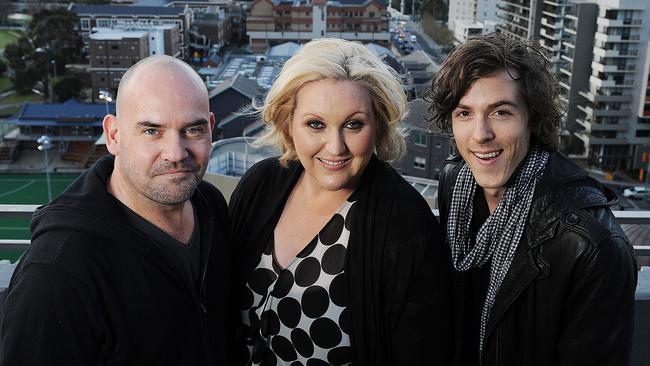 Former Nova trio Marty Sheargold (left), Meshel Laurie and Tim Blackwell back in 2013. Photo: News Limited