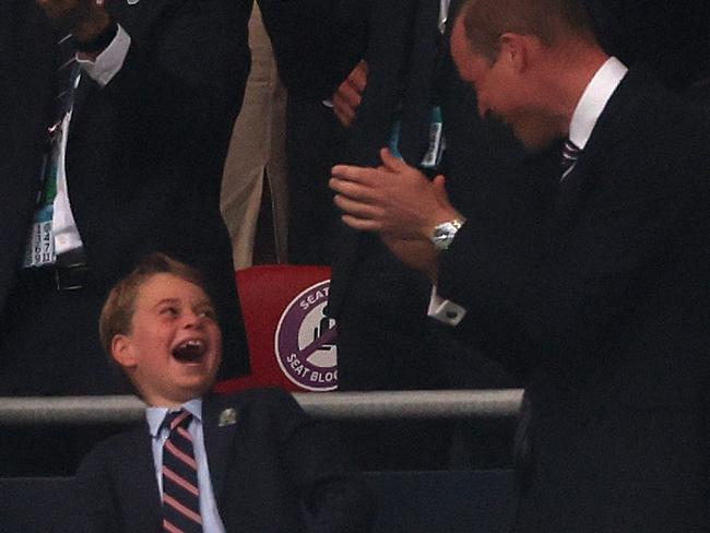 EURO 2020 Final. Italy v England Boris and Carrie Johnson celebrate England goal 0-1. 11.07.2021 Material must be credited "The Sun/News Licensing" unless otherwise agreed. 100% surcharge if not credited. Online rights need to be cleared separately. Strictly one time use only subject to agreement with News Licensing. 11 Jul 2021 Pictured: EURO 2020 Final Italy v England Duke and Duchess of Cambridge celebrate England goal 0-1. 11.07.2021 Material must be credited "The Sun/News Licensing" unless otherwise agreed. 100% surcharge if not credited. Online rights need to be cleared separately. Strictly one time use only subject to agreement with News Licensing. Photo credit: News Licensing / MEGA TheMegaAgency.com +1 888 505 6342 (Mega Agency TagID: null) [Photo via Mega Agency]