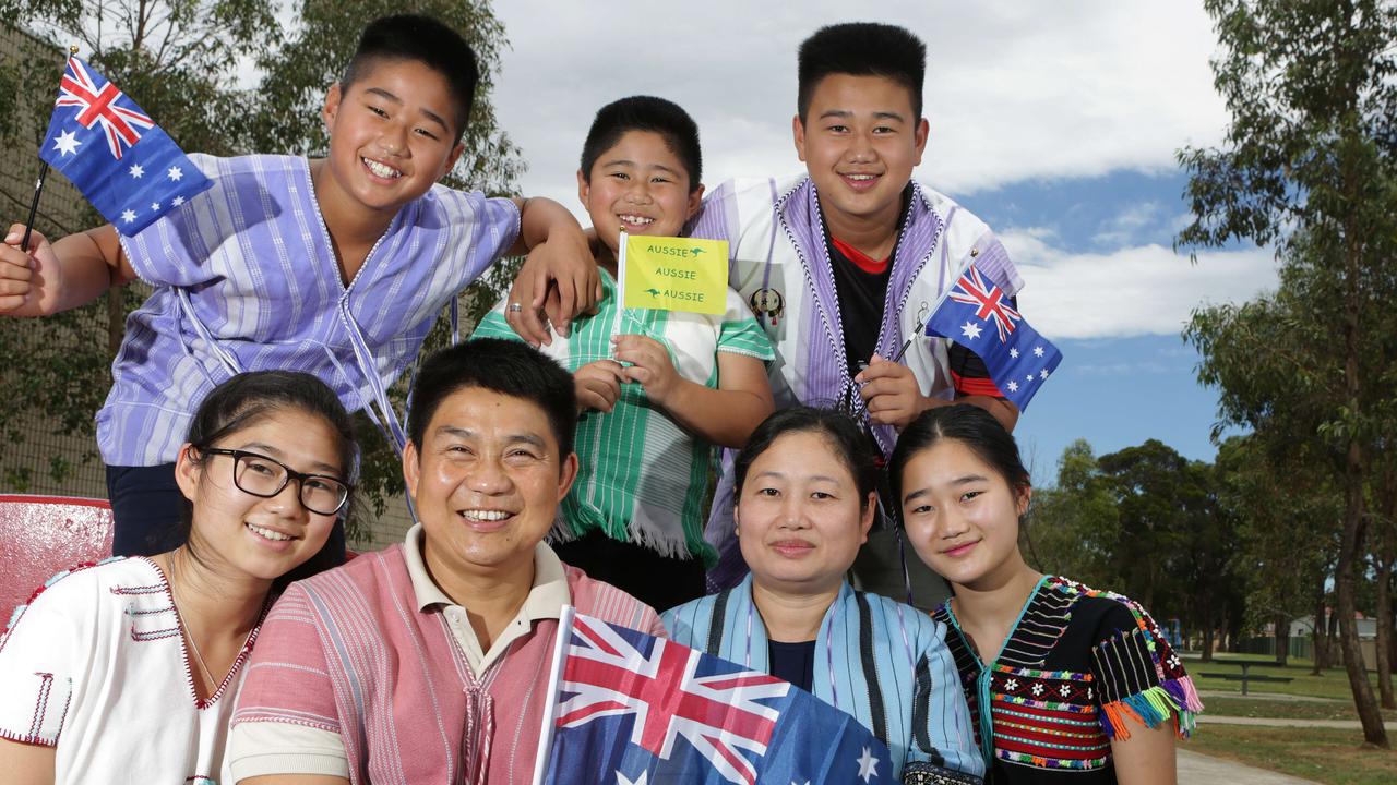A Sydney family from Myanmar, who arrived as refugees, are now proud Australians.