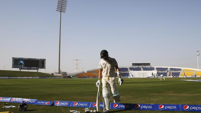 Leadership is lonely, especially when you’re being dismissed by Pakistani spinners no one has ever heard of. Picture: Ryan Pierse/Getty Images