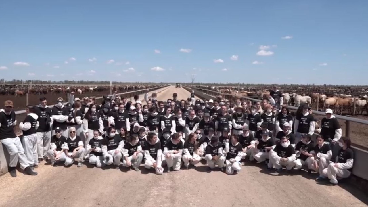 At the end of the video the activist group posed for a group shot.