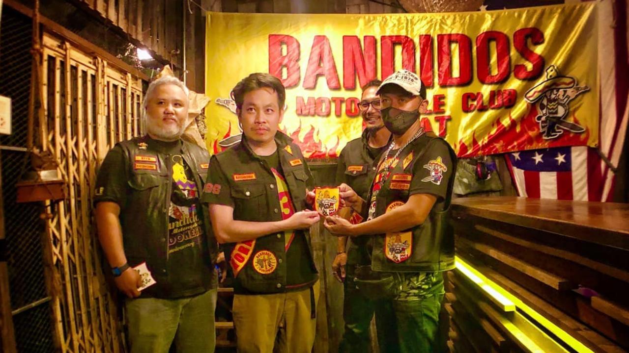 Bikie gangs including the Bandidos (pictured), Comanchero, Hells Angels and Lone Wolf have set up in South-East Asia.