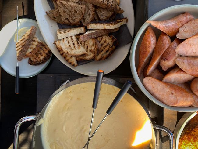 Barangaroo House’s cheese fondue. Picture: Jenifer Jagielski