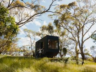 My off-grid tiny house at Cabn Clare Valley is set on a small patch of land tucked away in a working vineyard. Picture: Supplied.