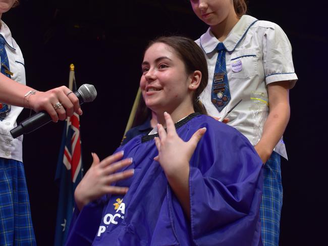 Year 12 students at Loreto College 'Rocked the Chop' for the Cancer Council's Ponytail Project.