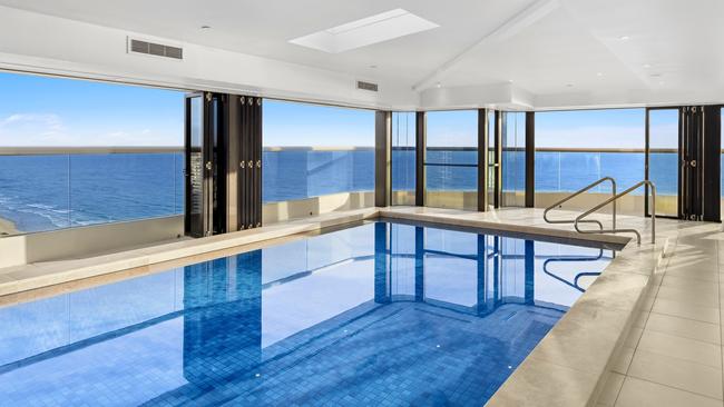 The private heated rooftop pool is one of the largest on the Gold Coast.