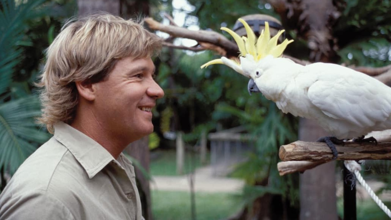 This portrait of Steve and Occa was on display at Grace’s first birthday celebrations with family. Picture: Bindi Irwin / Facebook