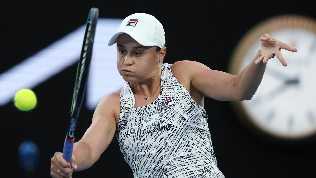 Barty took less than an hour to defeat Madison Keys in straight sets. Picture: Michael Klein