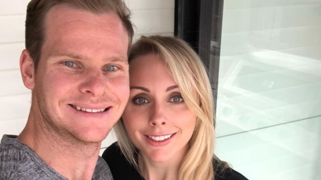 Steve Smith and fiancee Dani Willis on today’s Instagram post.