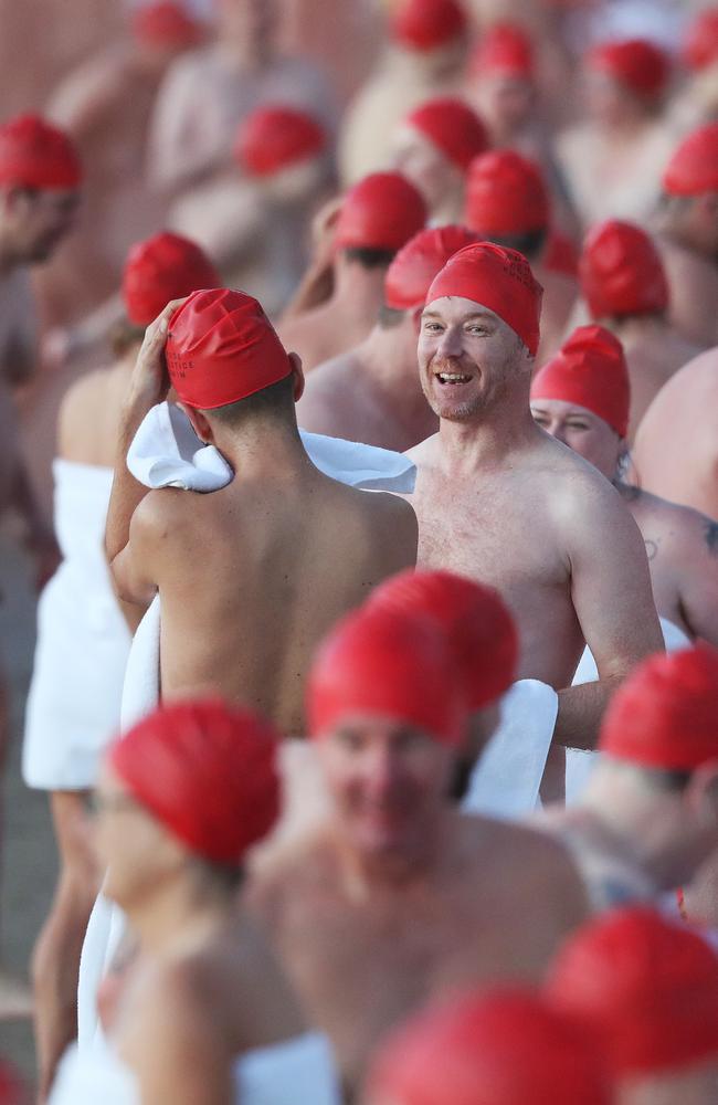 Nude Solstice Swim at Long Beach Sandy Bay as part of Dark Mofo 2022. Picture: Nikki Davis-Jones