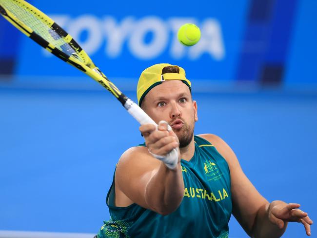 Dylan Alcott is reportedly planning a drink to celebrated his gold medal in the tennis. Picture: Carmen Mandato/Getty Images