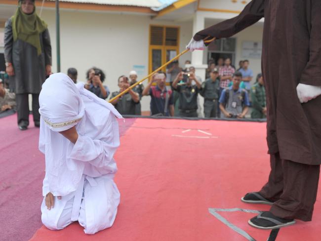 Man Publicly Caned In Indonesia For Having Sex Outside Of Marriage