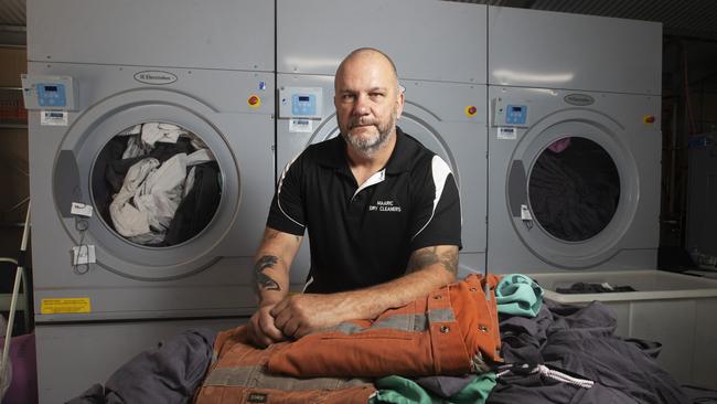 Chrys Press, owner of the Maaric Industrial Dry Cleaners in Whyalla. Picture: Simon Cross