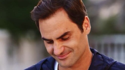 Roger Federer breaks down in tears on CNN. Picture; CNN.