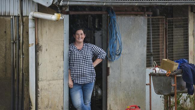 Melanie Ackerley, Larpent, will go to New Zealand on a scholarship tour this year. She is pictured at her family's dairy. Photo: DANNIKA BONSER
