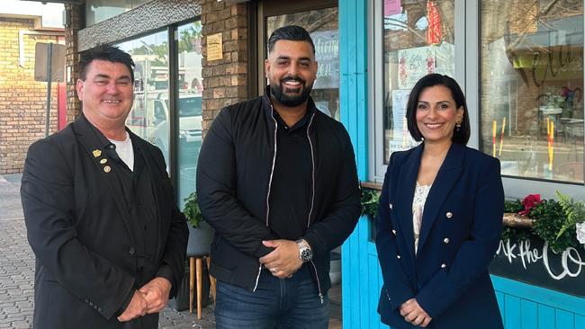 Independent team Community First is headed up by current councillor Josh Cotter, followed by fellow councillor Warren Morrison and first-time candidate Seta Berbar, the owner of Seta's cafe. Picture: Facebook