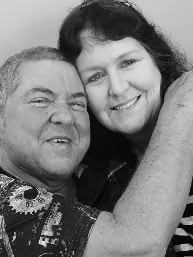 Les McNabb and his wife Jodie 11 hours before he died. Picture: Supplied