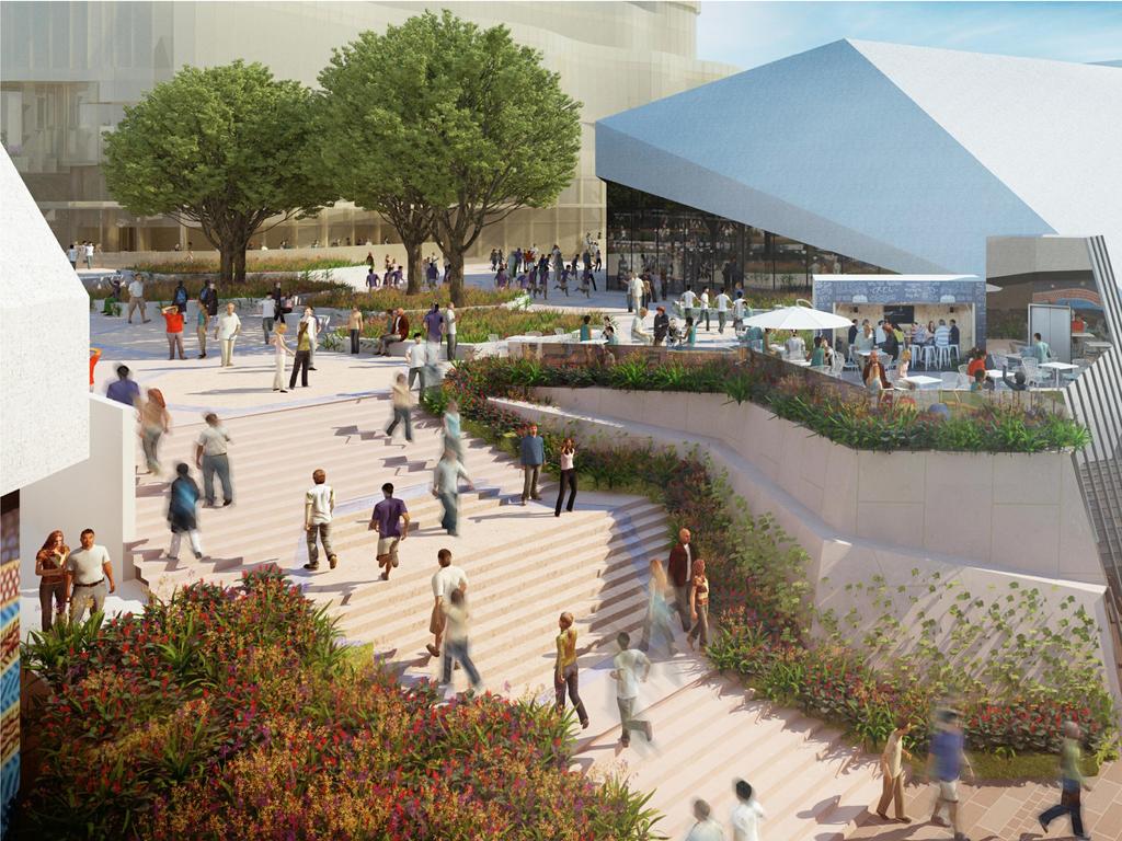 March 2016 - An artist’s impression of the Festival Plaza redevelopment.