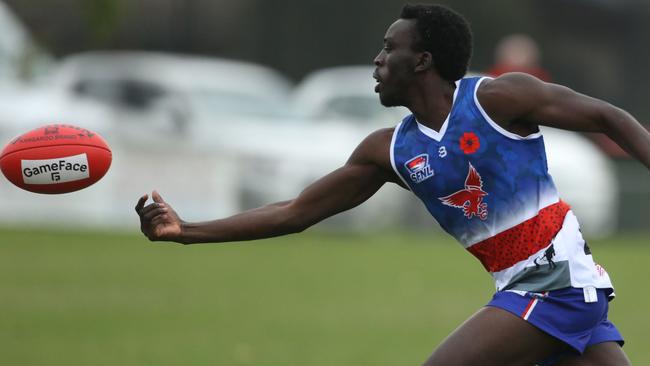 Keysborough’s Riet Pal is catching the eye of AFL recruiters. Picture: Stuart Milligan