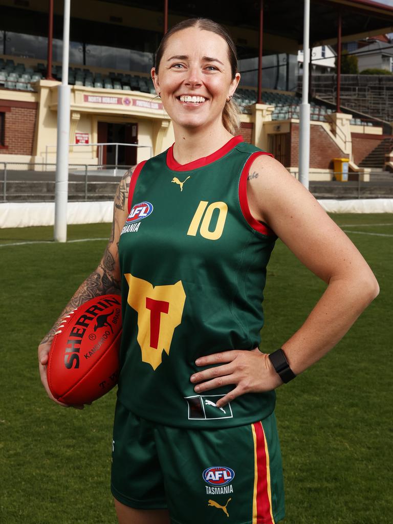 Jessica Wuetschner who will represent Tasmania. Tasmania's Senior Talent Academy men's and women's teams will take on Frankston and North Melbourne at North Hobart Oval. Picture: Nikki Davis-Jones