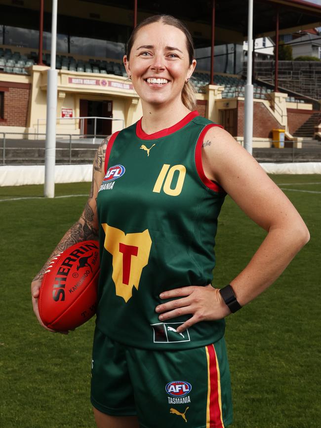 Jessica Wuetschner who will represent Tasmania. Tasmania's Senior Talent Academy men's and women's teams will take on Frankston and North Melbourne at North Hobart Oval. Picture: Nikki Davis-Jones