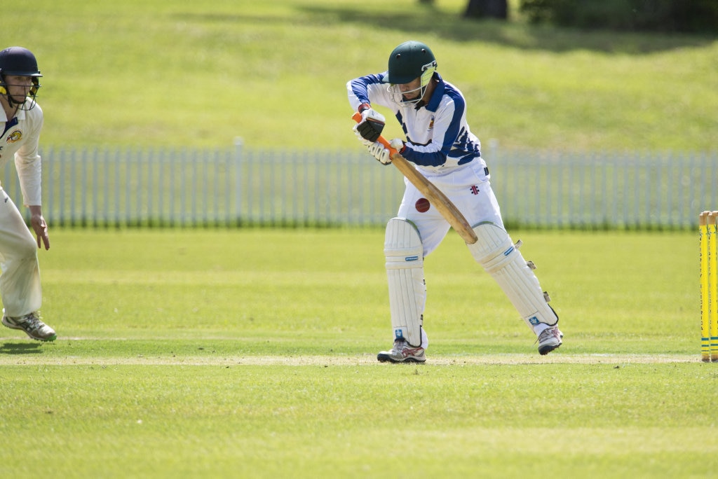 Rick Smith bats for University against Northern Brothers Diggers in round eight A grade Toowoomba Cricket at Rockville Oval, Saturday, March 7, 2020. Picture: Kevin Farmer