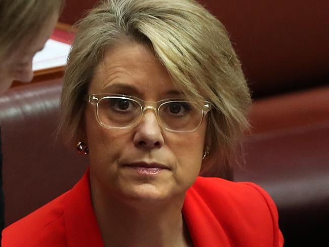 Senator Kristina Keneally in the Senate Chamber at Parliament House in Canberra. Picture Kym Smith