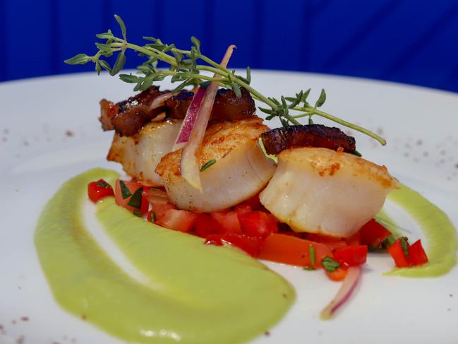 Cafe del Mar’s scallops dish. Picture: Jenifer Jagielski