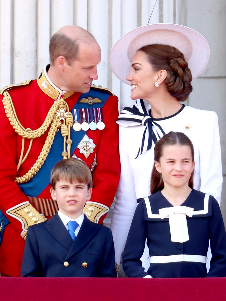 At the Trooping of the Colour with Prince William, Prince Louis and Princess Charlotte. Picture: Chris Jackson/Getty Images