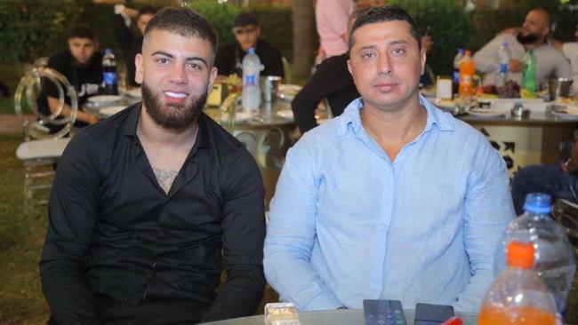 Bilal Haouchar (right) with Mohamad Arnaout in Lebanon. Picture: Supplied