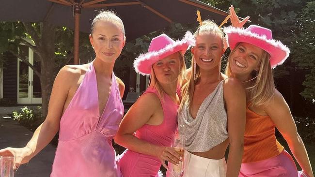 Bella Fox and friends at the Toorak soiree. Picture: Supplied