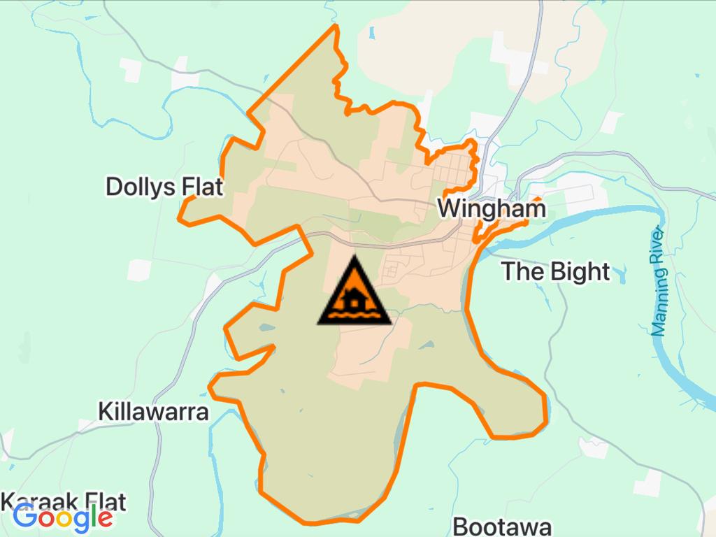 NSW floods: Suburbs at risk. Picture: Hazards Near Me NSW
