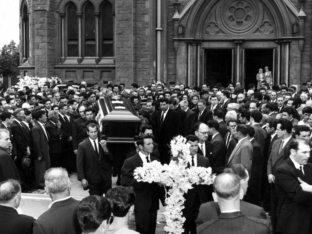 The funeral of Melbourne Godfather Domenico Italiano in 1962. HWT Library