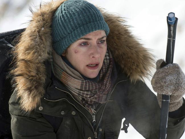 This image released by Twentieth Century Fox shows Kate Winslet in a scene from "The Mountain Between Us." (Kimberley French/Twentieth Century Fox via AP)