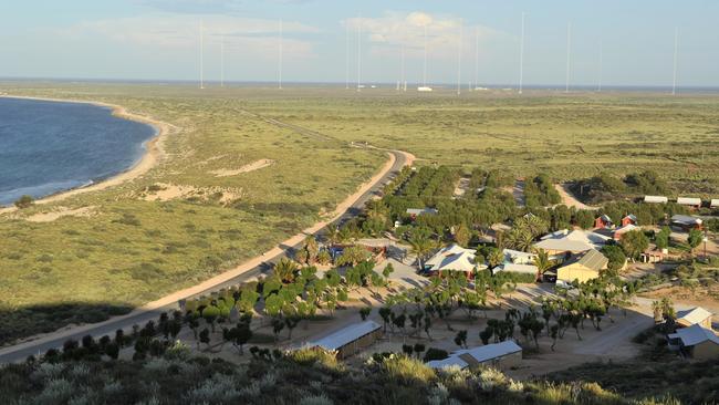 Scene of the mystery ... the area around Harold E. Holt base.