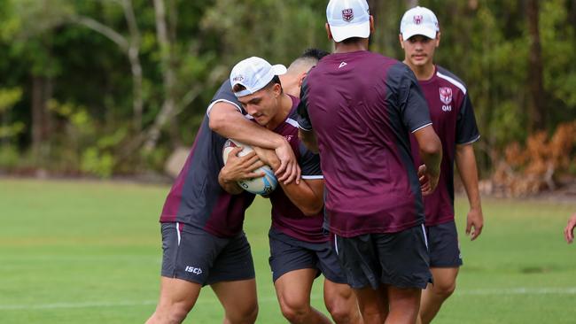 Xavier Savage at the Queensland Under 18 Emerging Origin squad training camp on the Sunshine Coast in January, 2020. Photo: Jorja Brinums/QRL