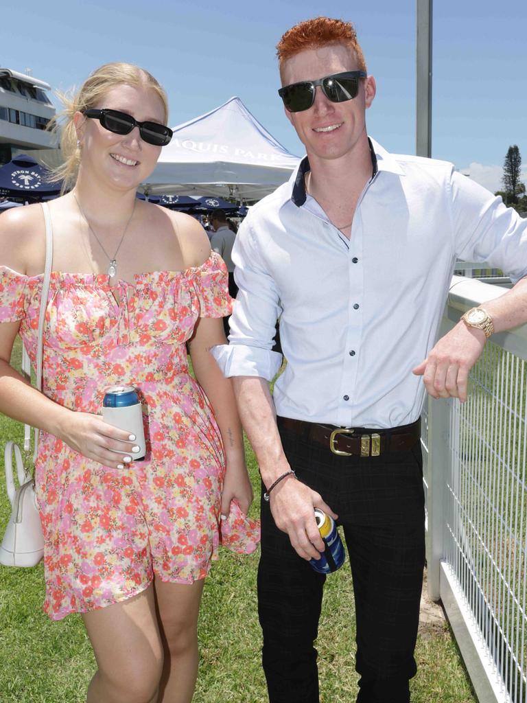 Socials - Jordan Taaffe with Tia Taaffe attend The Star Gold Coast Magic Millions Raceday. Picture: Steve Pohlner