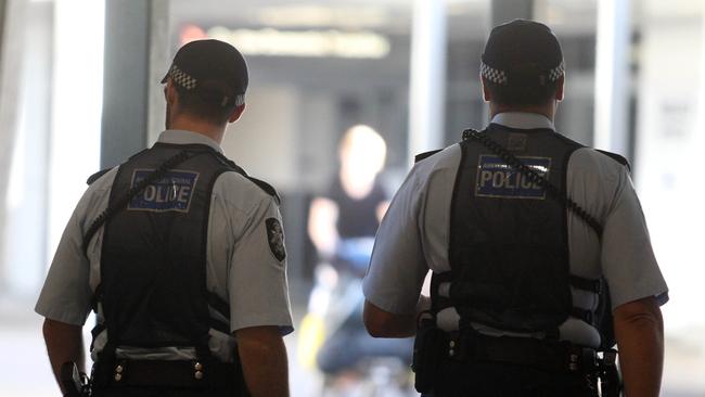 Australian Federal Police officers at Sydney airport.